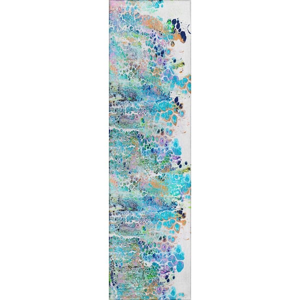 Addison Rugs Copeland Twilight 2 ft. 3 in. x 7 ft. 6 in. Abstract Runner Rug