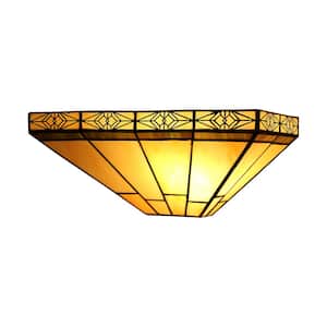 Chloe Lighting Theros Tiffany-Style Mission 12 in. W 1-Light Indoor Wall Sconce