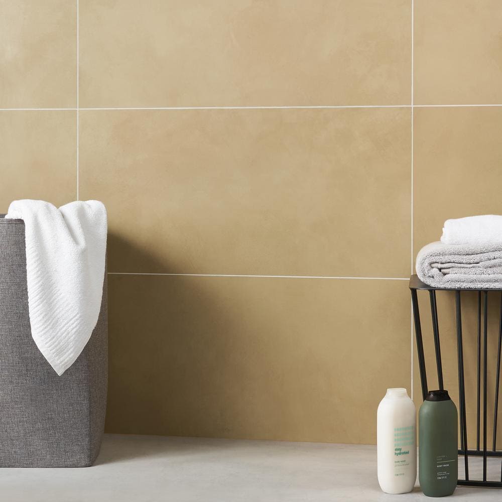 Catlinite Large Yellow Matte Porcelain Rectangular Tile