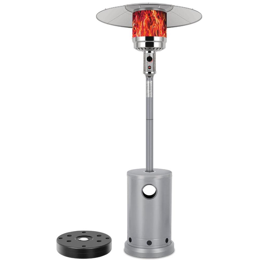 50,000 BTU Propane Patio Heater with Double Layer Stainless Steel Burner, Wheels, Water Tank, Silver price history on PriceWatchPro