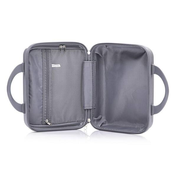 LIVACA 4-Piece Light Gray Waterproof Polypropylene Hardside