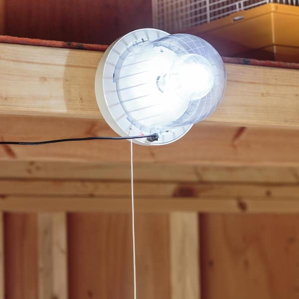 Dual Head Solar Light Pendant Ceiling Lamp Indoor Outdoor Garden Shed Barn US 