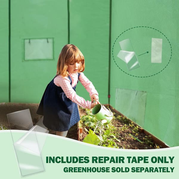 4-Piece 3. 9in W x 10. 4in L Greenhouse Cover Repair Tape