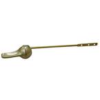 Universal Toilet Tank Trip Lever for Front Left Mount with 8 in. Brass Arm & Metal Handle in Satin Nickel