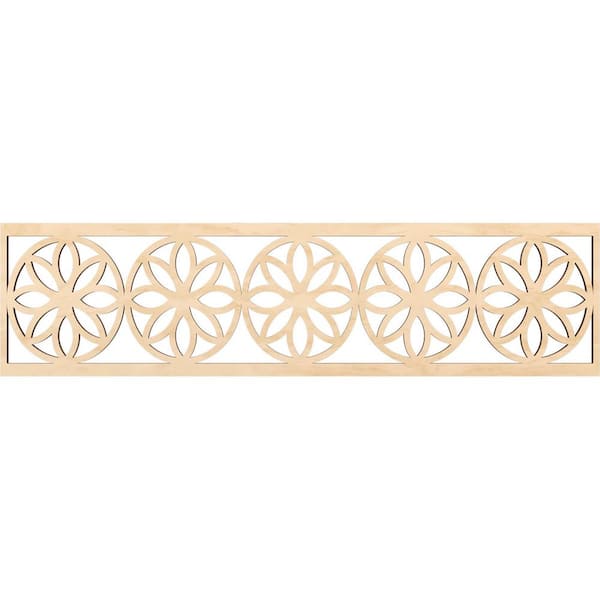 Ekena Millwork Blume Fretwork 0.375 in. D x 47 in. W x 12 in. L Birch Wood Panel Moulding