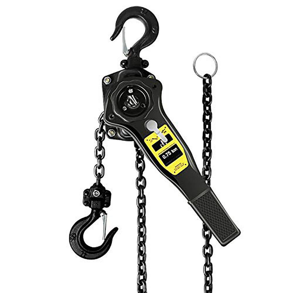 Manual Lever Hoist 10 ft. Lift 3/4 Ton 1650 lbs. Capacity Heavy Duty Hooks Steel for Lifting Construction Warehouse price history on PriceWatchPro
