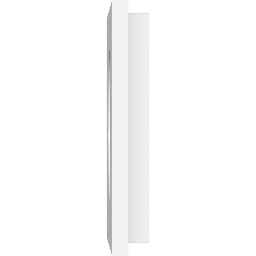 White PVC Rectangle Contemporary Ceiling Medallion, 12" x 6"