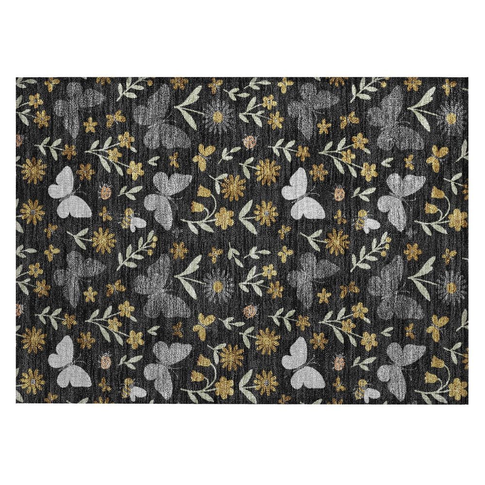 Chantille Machine Washable Indoor/Outdoor Abstract ACN2618 Black 2 ft. x 3 ft. Accent Rug price history on PriceWatchPro
