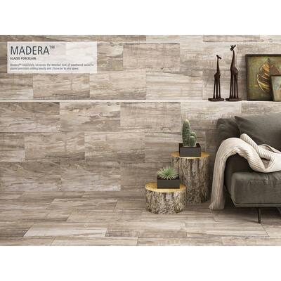 Madera Timber Matte 11.81 in. x 23.62 in. Porcelain Floor and Wall Tile (15.504 sq. ft. / case)