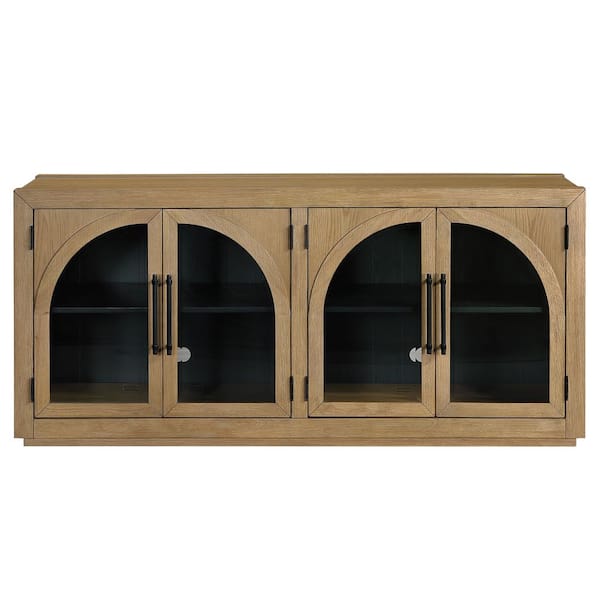Steve Silver Magnolia Brown Sand Wood 70 in. Sideboard Server