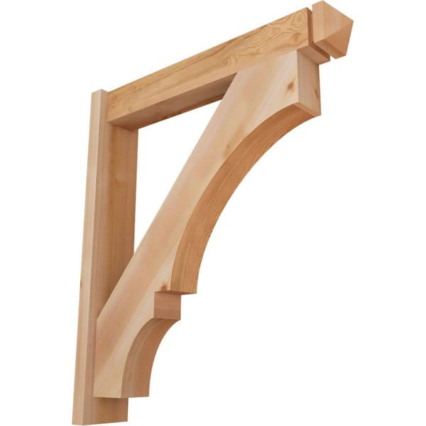 Ekena Millwork 6 in. x 34 in. x 30 in. Western Red Cedar Balboa Arts and Crafts Smooth Outlooker