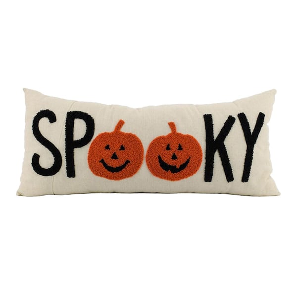 Skull and Flower Pillow Cover retro Halloween Decor Sofa 