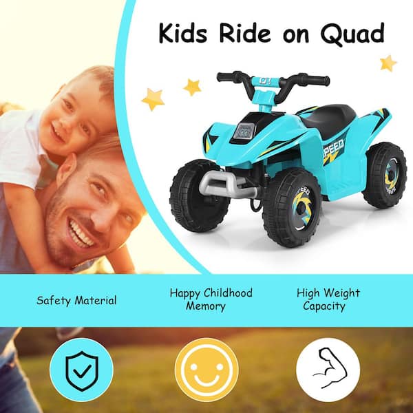 Costway 6-Volt Kids Electric Quad ATV 4 Wheels Ride-On Toy for