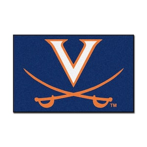 NCAA University of Virginia Navy 19 in. x 30 in. Indoor Starter Mat Accent Rug