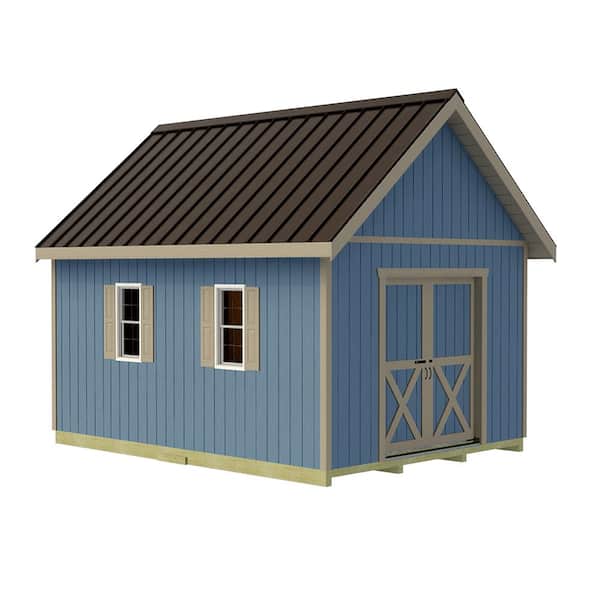 Best Barns Belmont 12 ft. x 16 ft. Wood Storage Shed Kit with Floor including 4 x 4 Runners