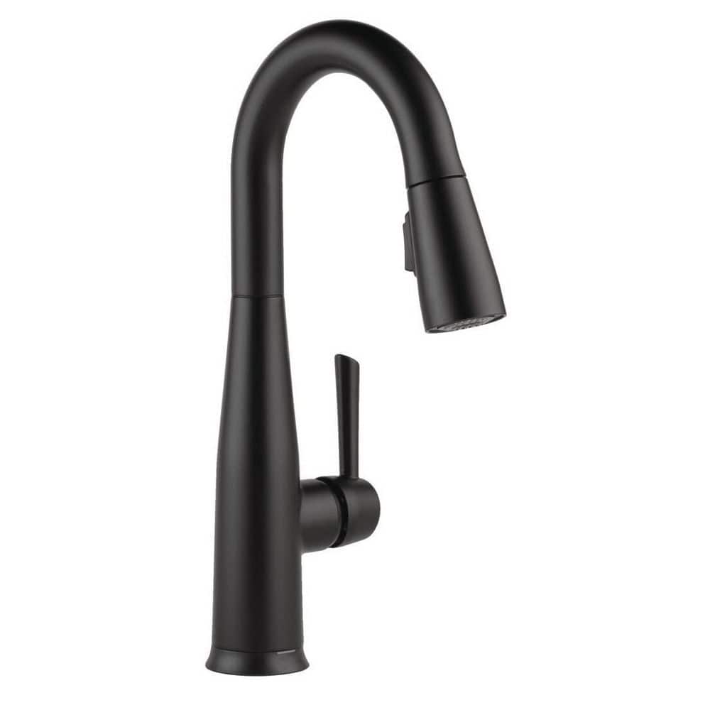Matte Black Metal Pull-Down Sprayer Kitchen Faucet