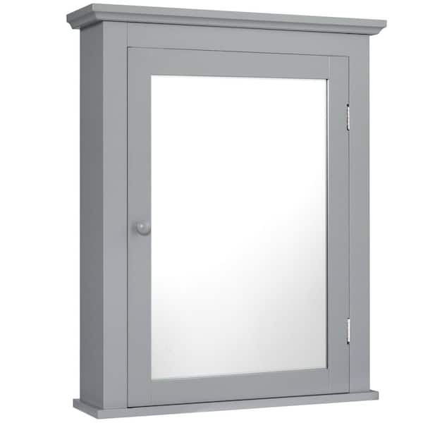 22 in. W x 27 in. H Surface-Mount Rectangular Bathroom Medicine Cabinet with Mirror