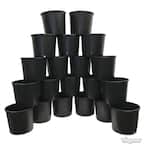 Heavy Duty Hydroponic 11 in. x 9.5 in. Black Black Plastic 3 Gallon Nursery Pots (20-pack)