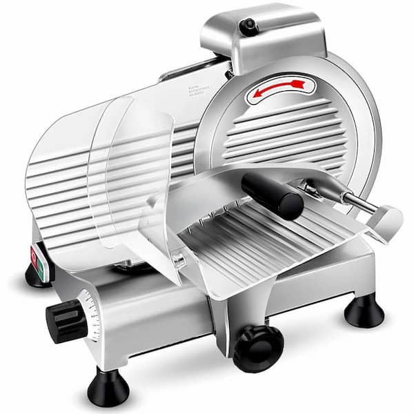 210-Watt Commercial Meat Sliver Machine with 8.5 in. Premium Chromium-Plated Steel Blade for Commercial and Home Use