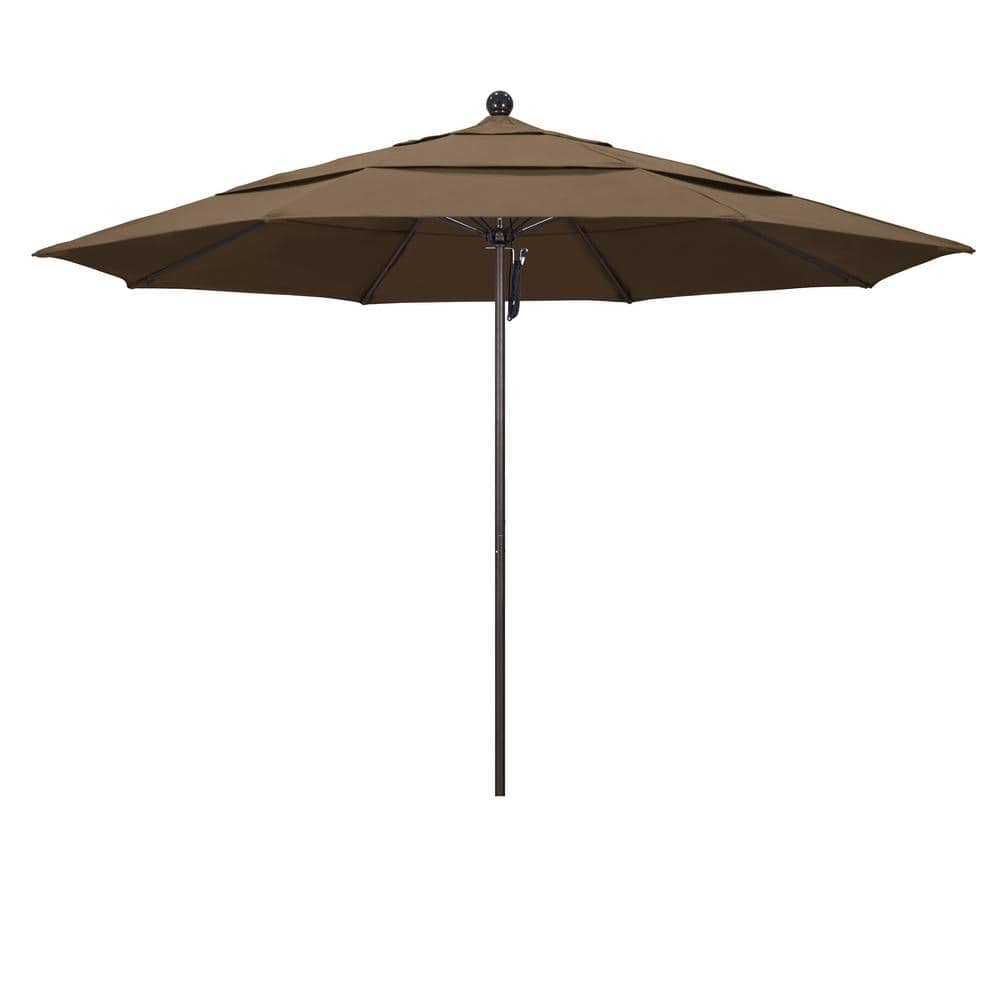 UPC 848363000073 product image for 11 ft. Bronze Aluminum Commercial Market Patio Umbrella with Fiberglass Ribs and | upcitemdb.com