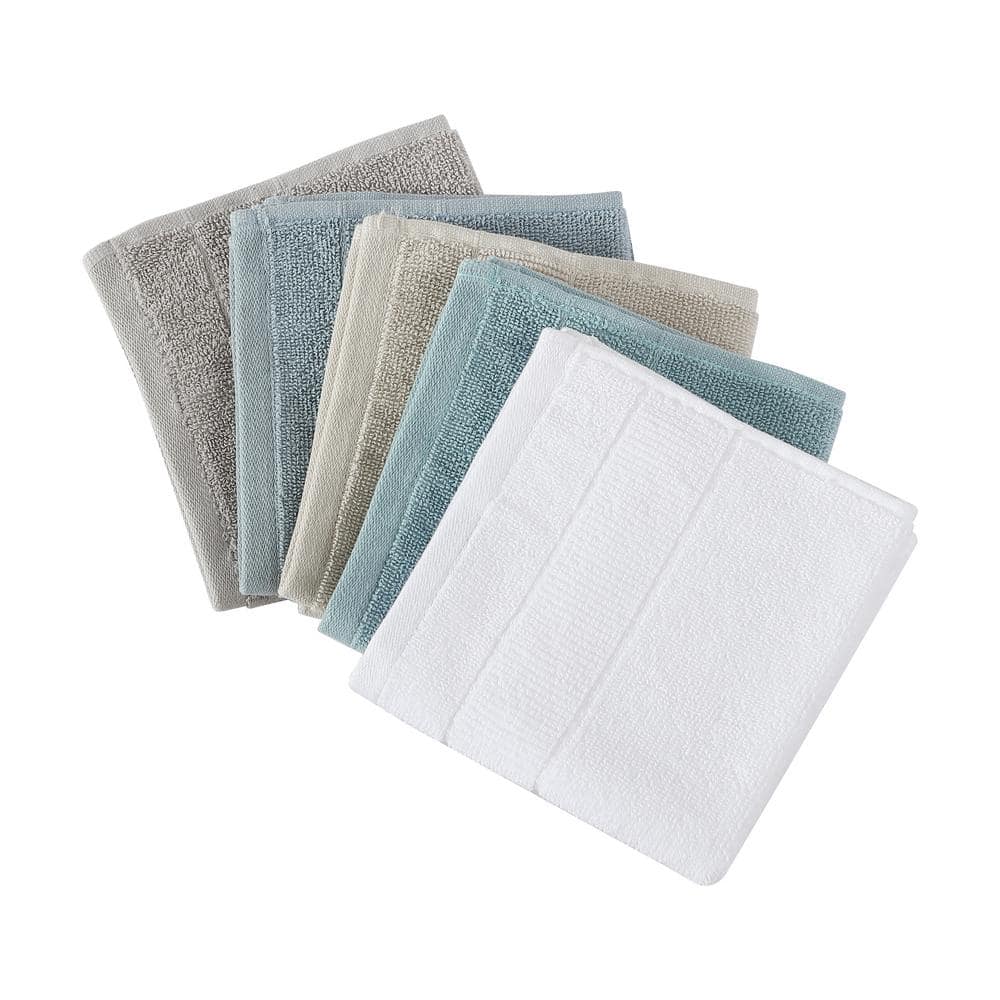 White Cotton Fast-Drying 2-Piece Washcloth Set