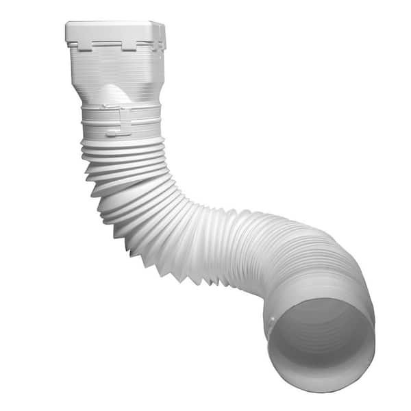 Ground Spout 24 In White Vinyl Downspout Extension With Universal   Downspouts Grndsptw 64 600 