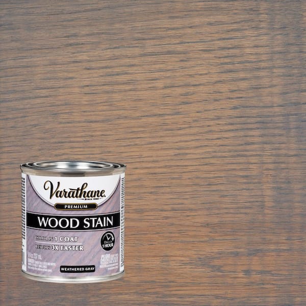 Varathane 8 oz. Weathered Gray Premium Fast Dry Interior Wood Stain