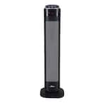 Hunter 30 in. 1,500-Watt 5,118 BTUs Electric Deluxe Digital Ceramic Tower  Heater with Remote Control 72016 - The Home Depot