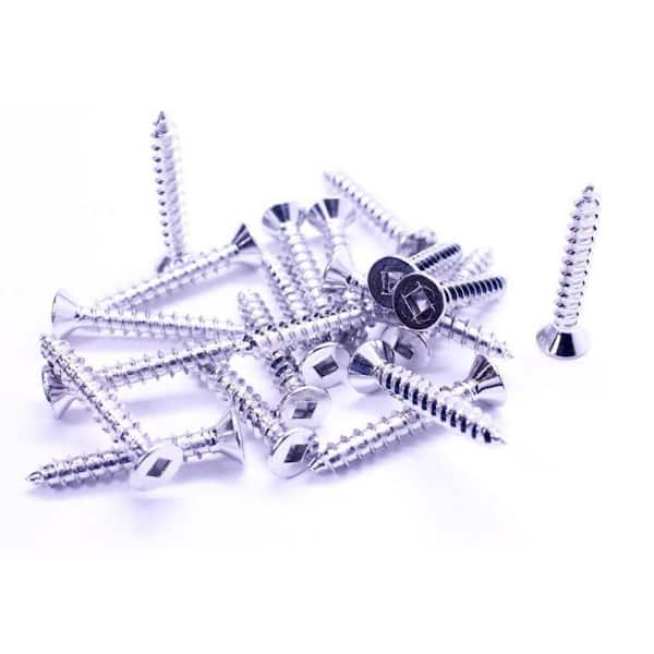 #8 x 1-1/4 in. Square Flat Head Stainless Steel Wood Deck Screws Treated with NL-19 (100-Pack)