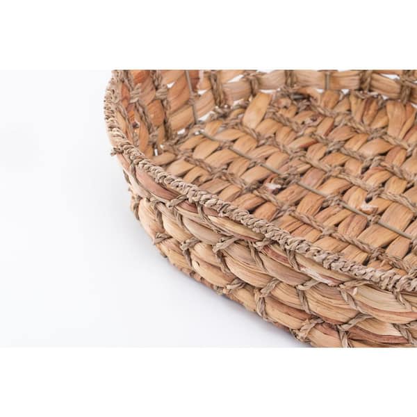 Vietri Florentine Straw Accessories Natural Oval Bread Basket