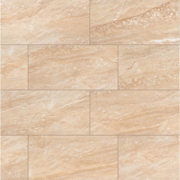 MSI Aria Oro 12 in. x 24 in. Polished Porcelain Floor and Wall Tile (16 sq. ft. / case)