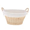 HOUSEHOLD ESSENTIALS Willow Laundry Basket with Lining and Handles/Natural  ML-5569 - The Home Depot