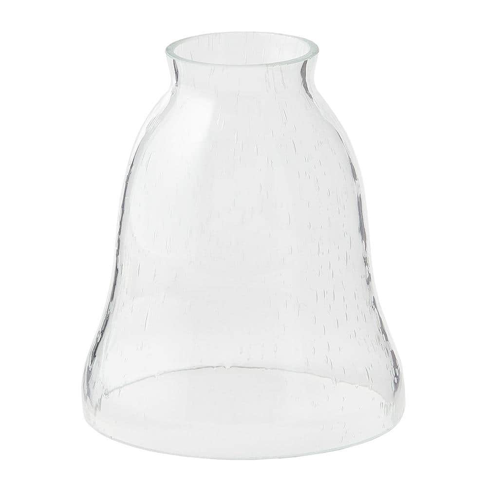 Seeded Glass Bell Replacement Lamp Shade for Ceiling Fan Lights and Vanities, Clear