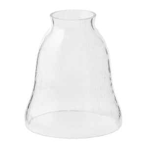 5.43 in. Clear Seeded Glass Bell Pendant Shade With 2.25 in.Lip Fitter