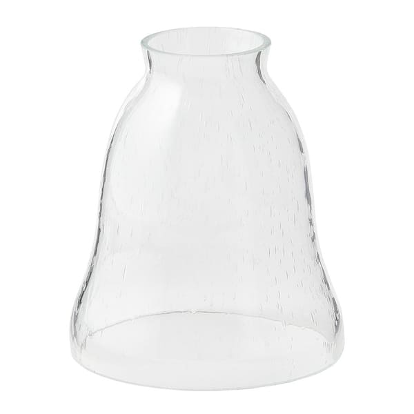 PRIVATE BRAND UNBRANDED 5.43 in. Clear Seeded Glass Bell Pendant Shade With 2.25 in.Lip Fitter