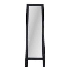 Oversized Espresso Wood Classic Mirror (64 in. H X 18 in. W)