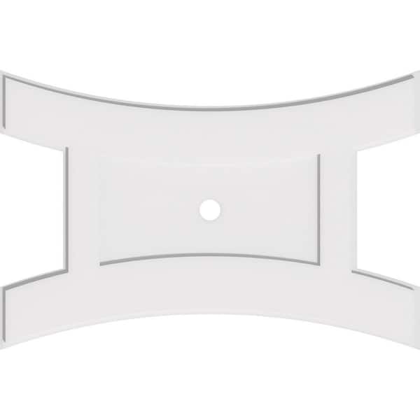 Ekena Millwork 40 in. W x 26-5/8 in. H x 2 in. ID x 1 in. P Haven Architectural Grade PVC Contemporary Ceiling Medallion