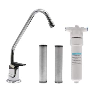 8 in. Touch-Flo Style Cold Water Dispenser Faucet Kit with In-line Filter and 2-Pack Cartridges, Polished Chrome