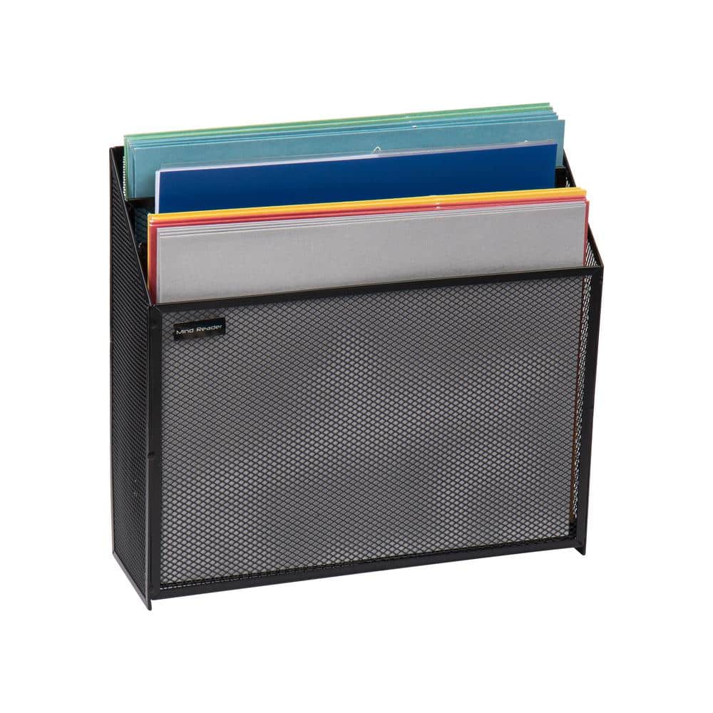 Mind Reader Black Steel Mesh 3-Tier Document Sorter