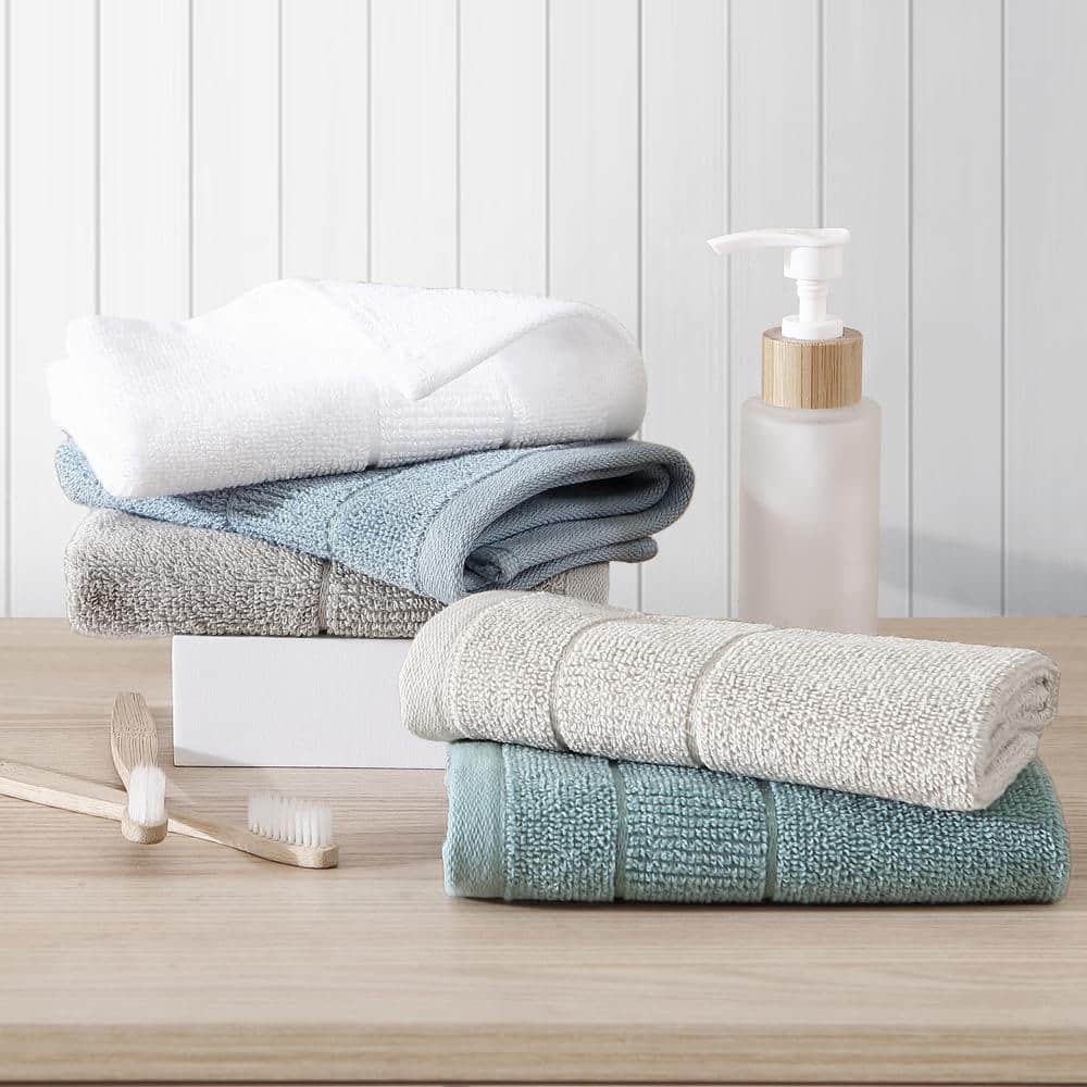 White Cotton Fast-Drying 2-Piece Washcloth Set