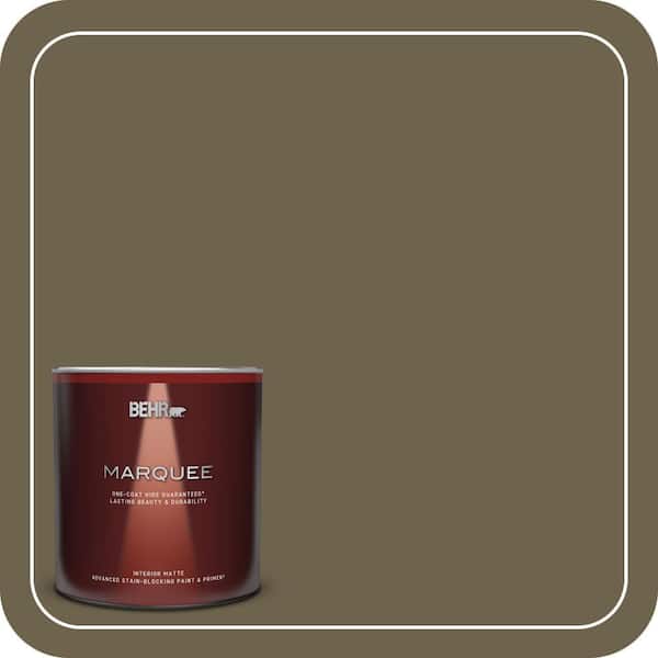 BEHR MARQUEE 1 qt. Home Decorators Collection #HDC-AC-15 Peat Matte Interior Paint & Primer