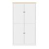 Aoibox 40.2 in. W x 20 in. D x 71.3 in. H Freestanding Kitchen Pantry Cabinet in White with 2 Drawers, 2 Shelves SNSA22-1KI009