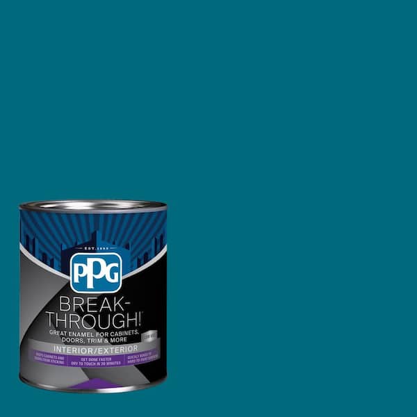 Break-Through! 1 qt. PPG1150-7 Caribbean Splash Satin Door, Trim & Cabinet Paint