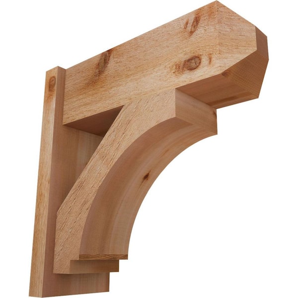 Ekena Millwork 8 in. x 22 in. x 22 in. Imperial Craftsman Rough Sawn Western Red Cedar Outlooker