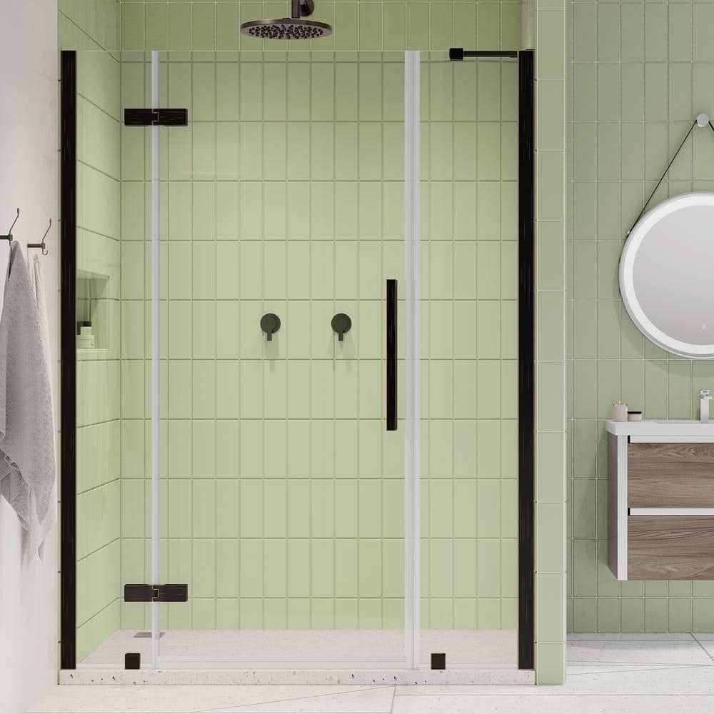 OVE Decors Tampa 50 1/16 in. W x 72 in. H Pivot Frameless Shower Door in Oil Rubbed Bronze -  828796054690