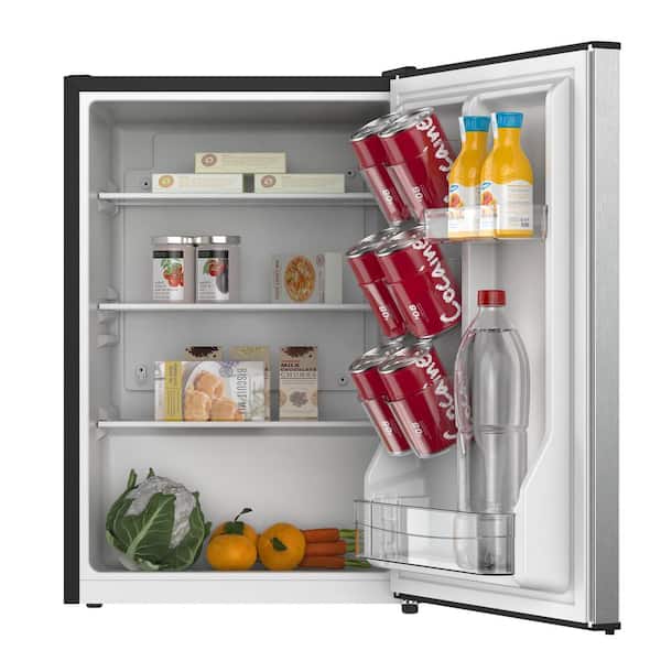 Vissani 2.6 cu. ft. Mini Refrigerator in Stainless Look with 3
