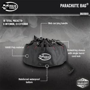10 in. Black Parachute Tool Bag