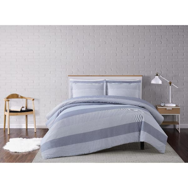 horizontal striped duvet cover