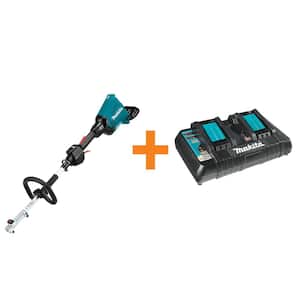 18V X2 (36V) LXT Brushless Couple Shaft Power Head (Tool-Only) with 18V LXT Dual Port Rapid Optimum Charger