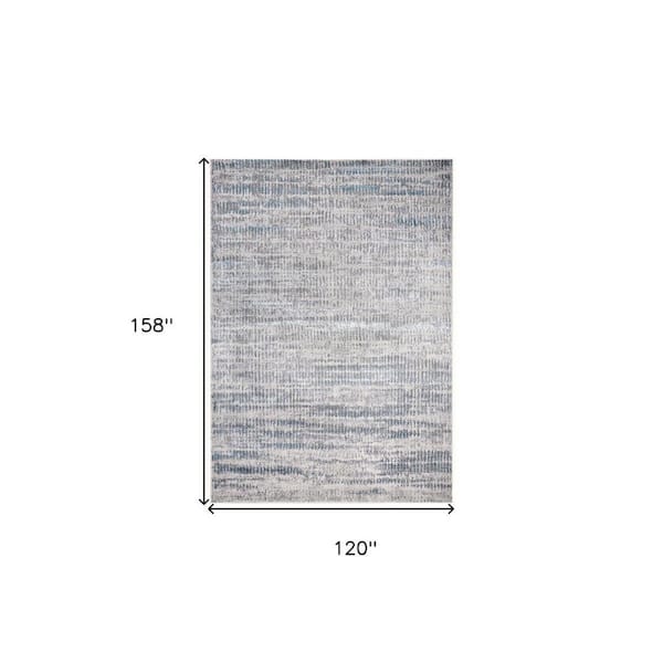 2 ft. x 8 ft. Blue, Ivory Abstract Area Rug